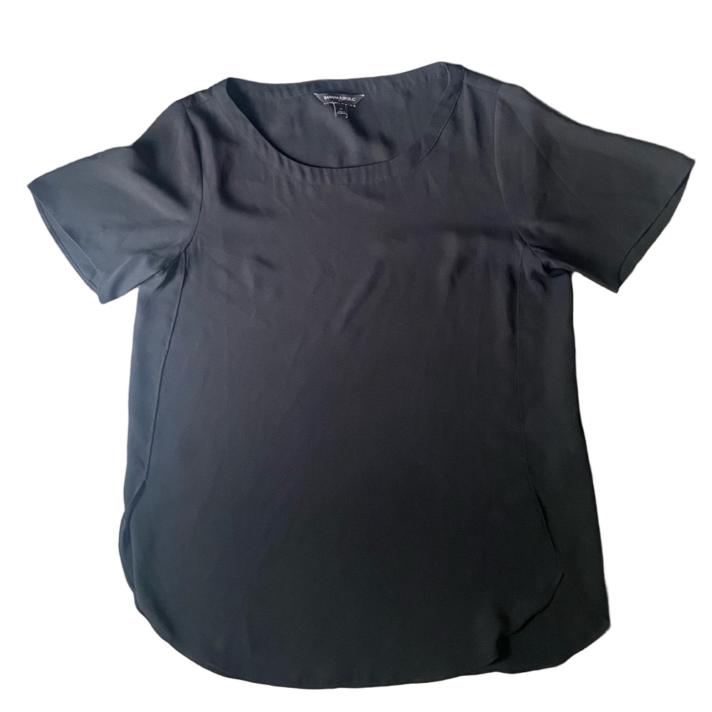 🎁Banana Republic Classic Black Short Sleeve Top